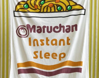 Maruchan Ramen Blanket – Novelty Food Throw, Cozy Sherpa Fleece