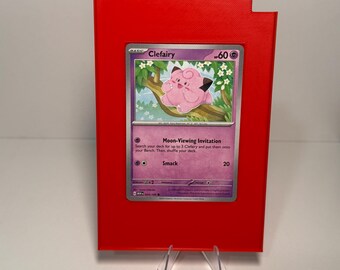 pokemon card top loader Display stand for toploader trading card pokemon, YuGiOh, MtG, Sports etc -  5 pack black