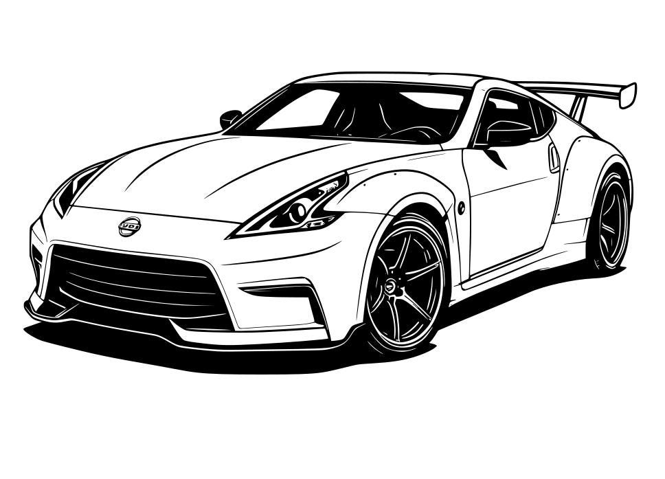 ゆるページ Nissan 370z Widebody SVG Clip Art Graphic Art Instant Download
