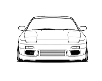 影絵 日産 180sx 240sx フロントビュー DXF SVG ダウンロード - Etsy 日本