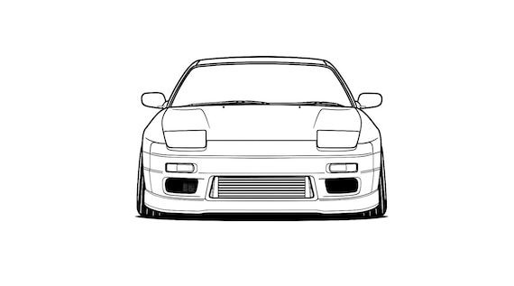 日産 180sx 240sx フロントビュー DXF SVG ダウンロード - Etsy 日本