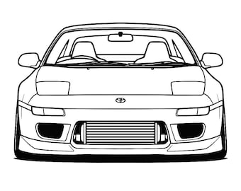 日産 180sx 240sx フロントビュー DXF SVG ダウンロード - Etsy 日本