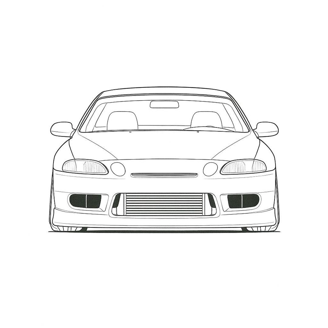 トヨタ ソアラ レクサス SC300 SC400 フロントビュー SVG DXF デジタル