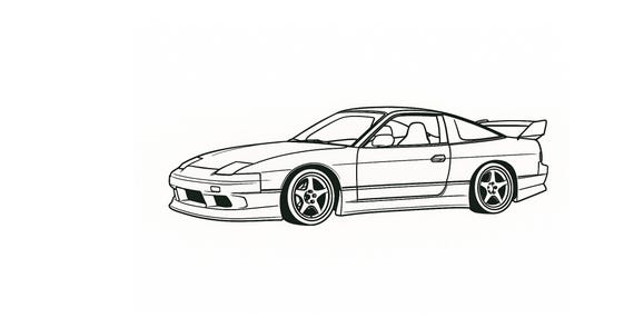 Nissan 180sx 240sx Side View SVG DXF Downland - Etsy