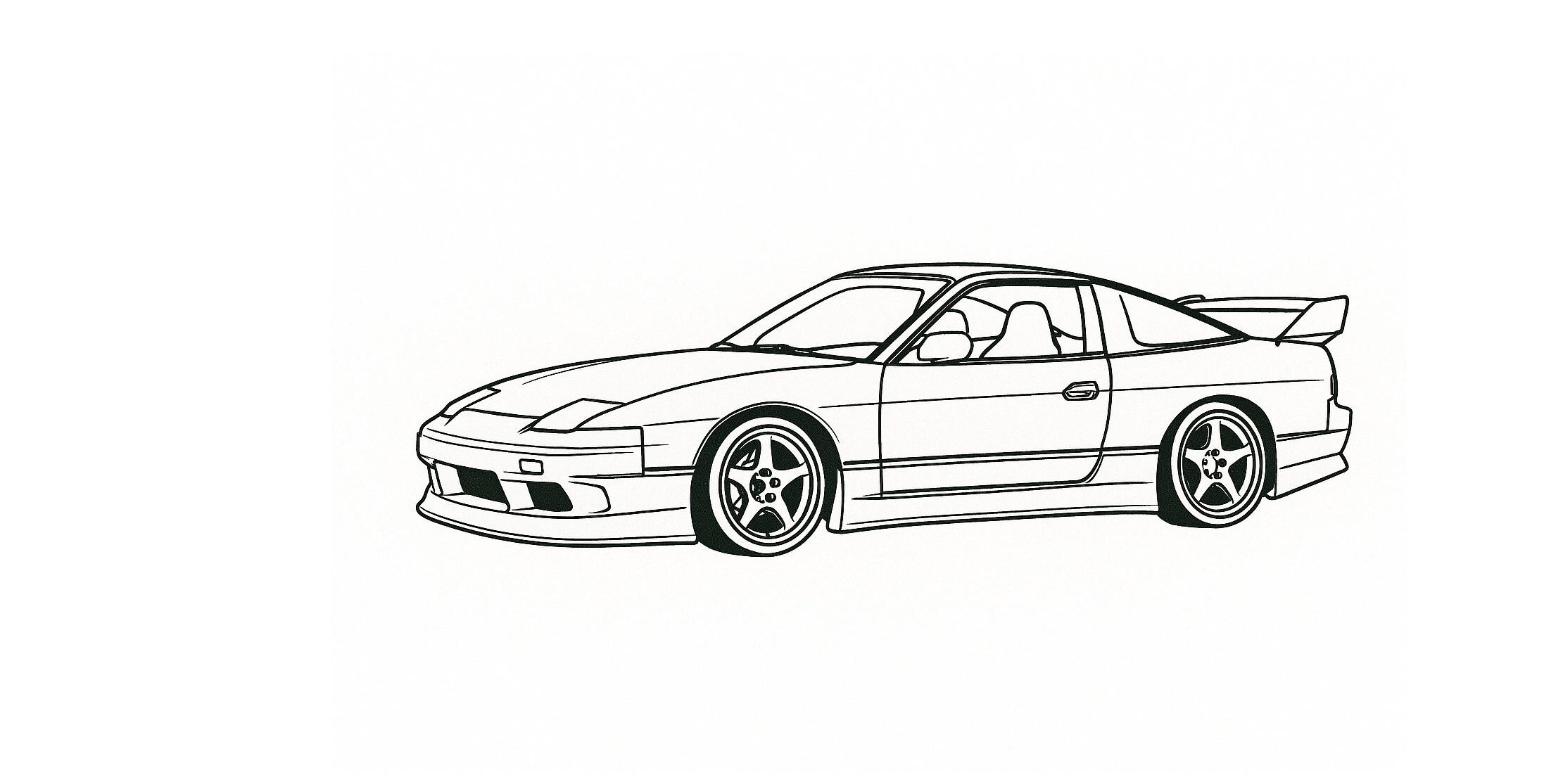 Nissan 180sx 240sx Side View SVG DXF Downland - Etsy Canada