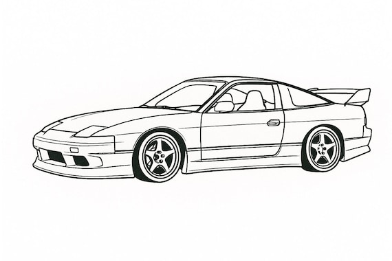 Nissan 180sx 240sx Side View SVG DXF Downland - Etsy