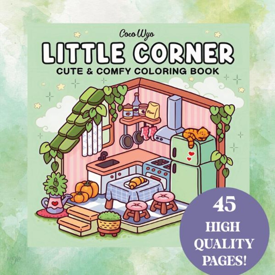 Coco Wyo Cozy Little Corner | Bold & Easy Coloring Book 45 Pages ...