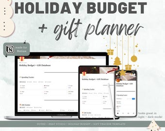 Vakantiebudget en cadeautracker | Alles-in-één conceptsjabloon voor kerstplanning