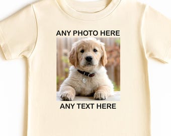 Custom Photo Kids T-Shirt: Personalized Picture Upload Graphic Tee, Personalized Family Baby Clothes