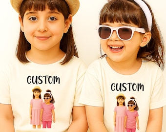 Personalized Kids Photo T-Shirt, Custom Upload Birthday Tee