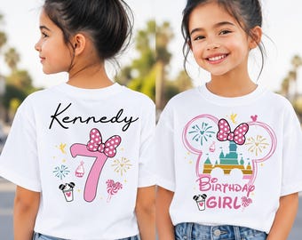 Custom Minnie Birthday Girl Shirt, Disney Birthday Party Tee, Birthday Trip T-Shirt