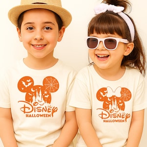 Disney Halloween Shirt, Minnie Mickey Graphic Tee, Family Matching Spooky Disney Fall Outfit, Disneyland Trip Shirts for Kids