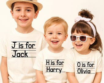 Personalized Alphabet Name Shirt: First Day of School Tee