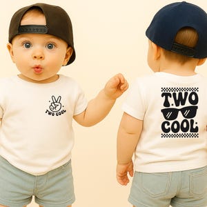 Two Cool 2nd Birthday Boy Shirt, Two Cool Outfit, Second Birthday Shirt