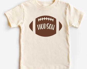 Personalized Football Toddler Shirt, Football Kids Name Tee, Boy Toddler Youth Boho Kids Clothing