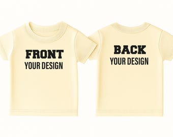 Custom Front And Back Kids Shirt, Personalized Kids T-Shirt, Custom Text and Photo Tee, Double Sided Print Toddler Shirt, Custom Logo Tee