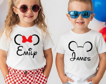Custom Mickey Shirt, Personalized Disney Minnie T-Shirt, Custom Disney Family Trip Tee