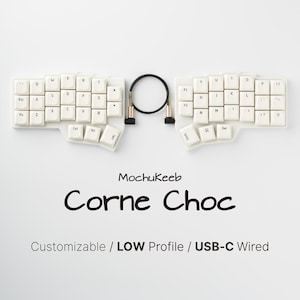 Clavier séparé ergonomique Corne Choc personnalisé - Clavier discret préconstruit, prêt à l'emploi, échangeable à chaud