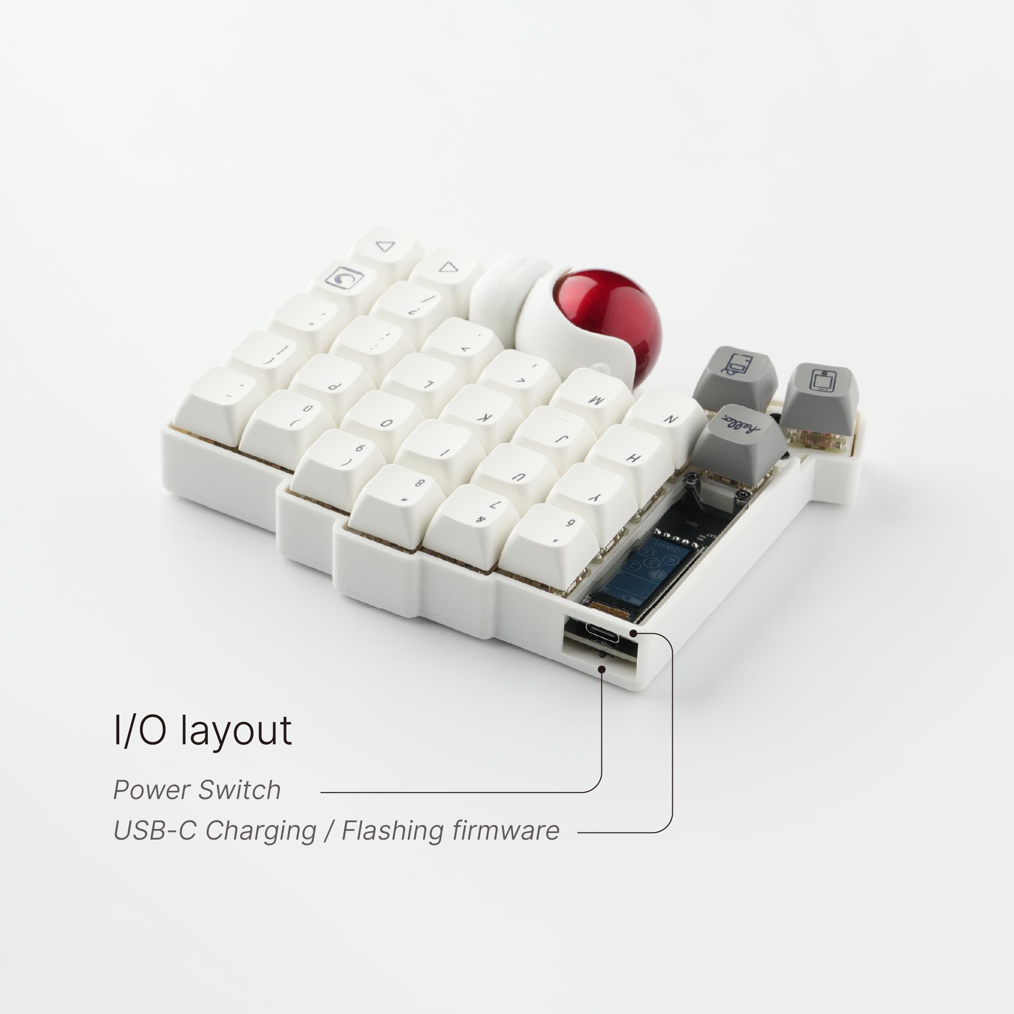 Custom Keyball 61 Wireless Split Keyboard: Fully Built and Ready