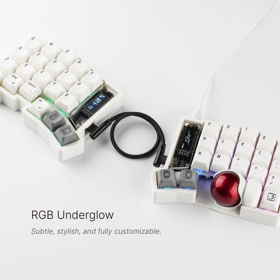 Custom Keyball 39 Ergonomic Split Keyboard: Hot-swap MX, Built-in