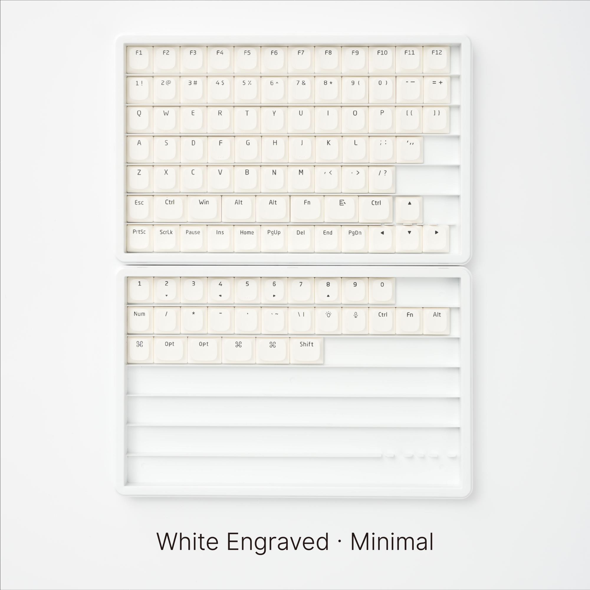 Premium Minimalist Keycaps: Includes Homing Keys, for Mechanical ...