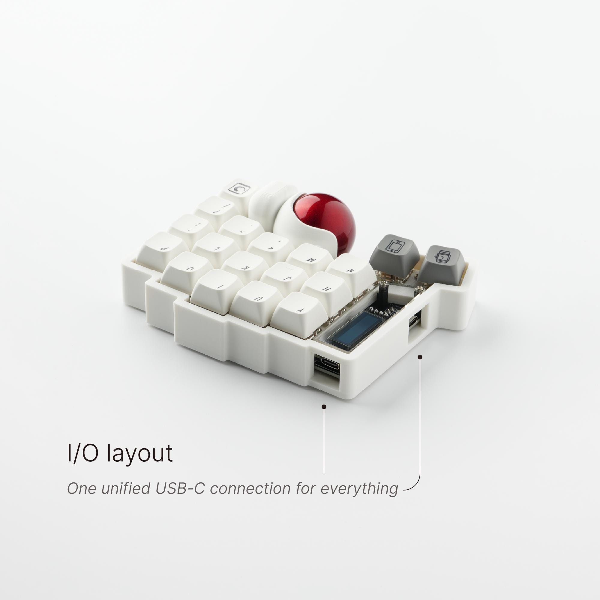 Custom Keyball 39 Ergonomic Split Keyboard: Hot-swap MX, Built-in