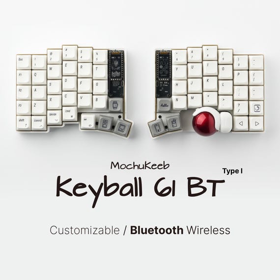 keyball61 　keyballish61 coropit Custom Keyball 61 Wireless Split Keyboard: Fully Built and Ready