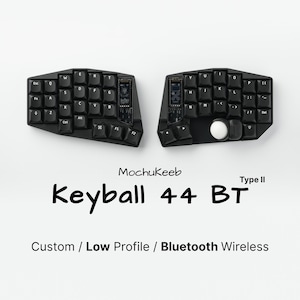 Custom Keyball 44 Wireless Split Keyboard: Fully Built and Ready to Use, Bluetooth Wireless, Ergonomic Trackball, Hot-Swappable Choc Switch