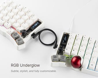 Custom Keyball 59 Ergonomic Split Keyboard: Hot-swap MX, Built-in