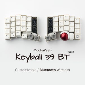 Tastiera wireless divisa Custom Keyball 39: completamente assemblata e pronta all'uso, wireless Bluetooth, trackball ergonomico, interruttori MX sostituibili a caldo