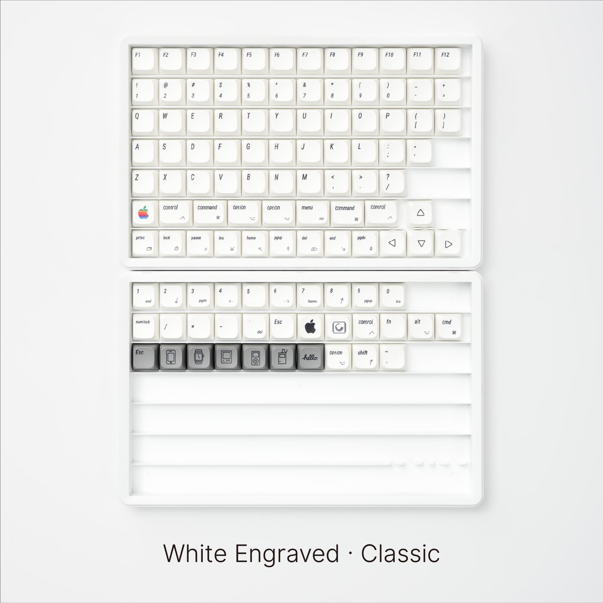 Premium Minimalist Keycaps: Includes Homing Keys, for Mechanical ...