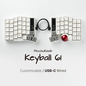Custom Keyball 61 Split Keyboard: Ergonomischer Trackball, Hot-swappable MX