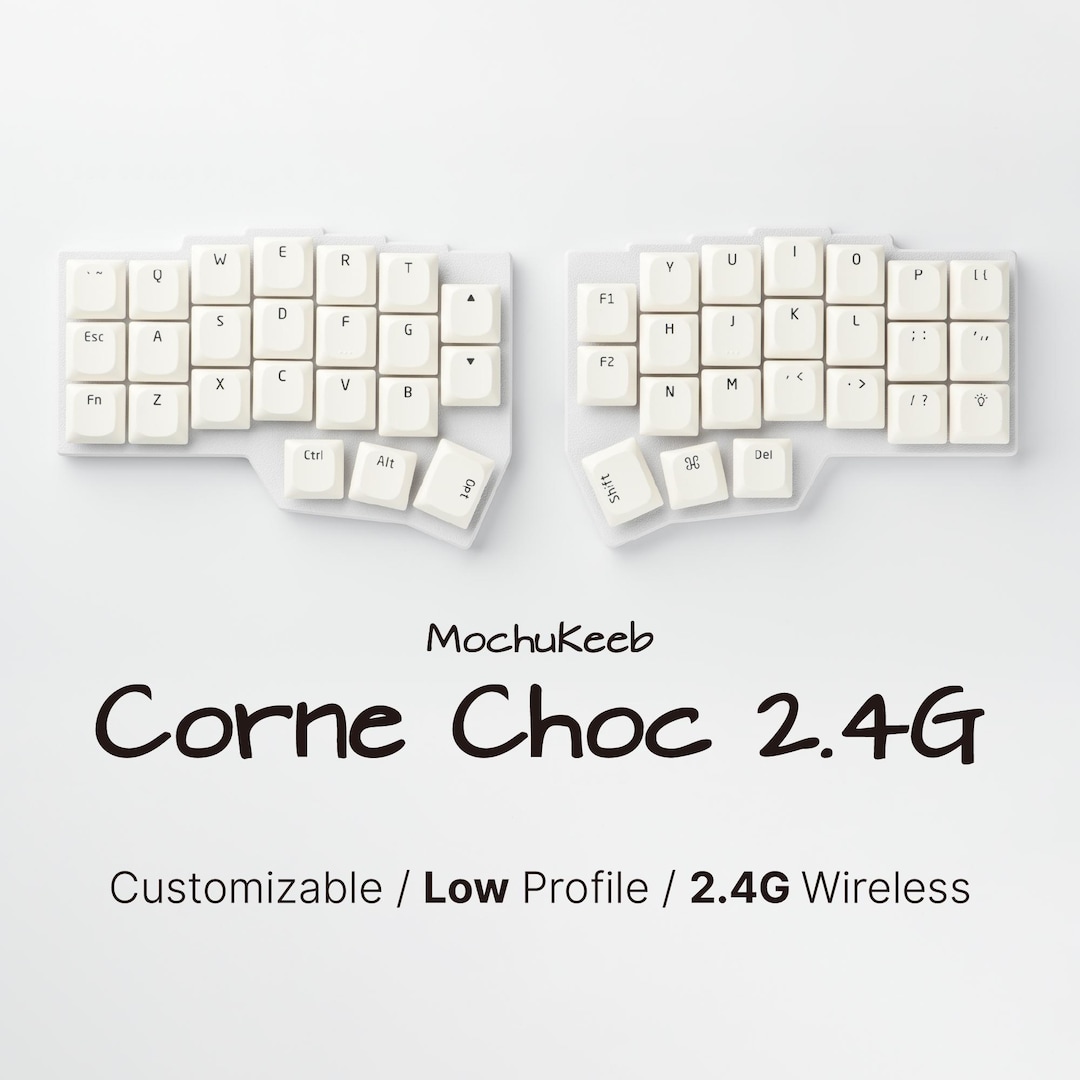 Custom Corne Choc 2.4G Wireless Split Keyboard: Fully Built and Ready ...