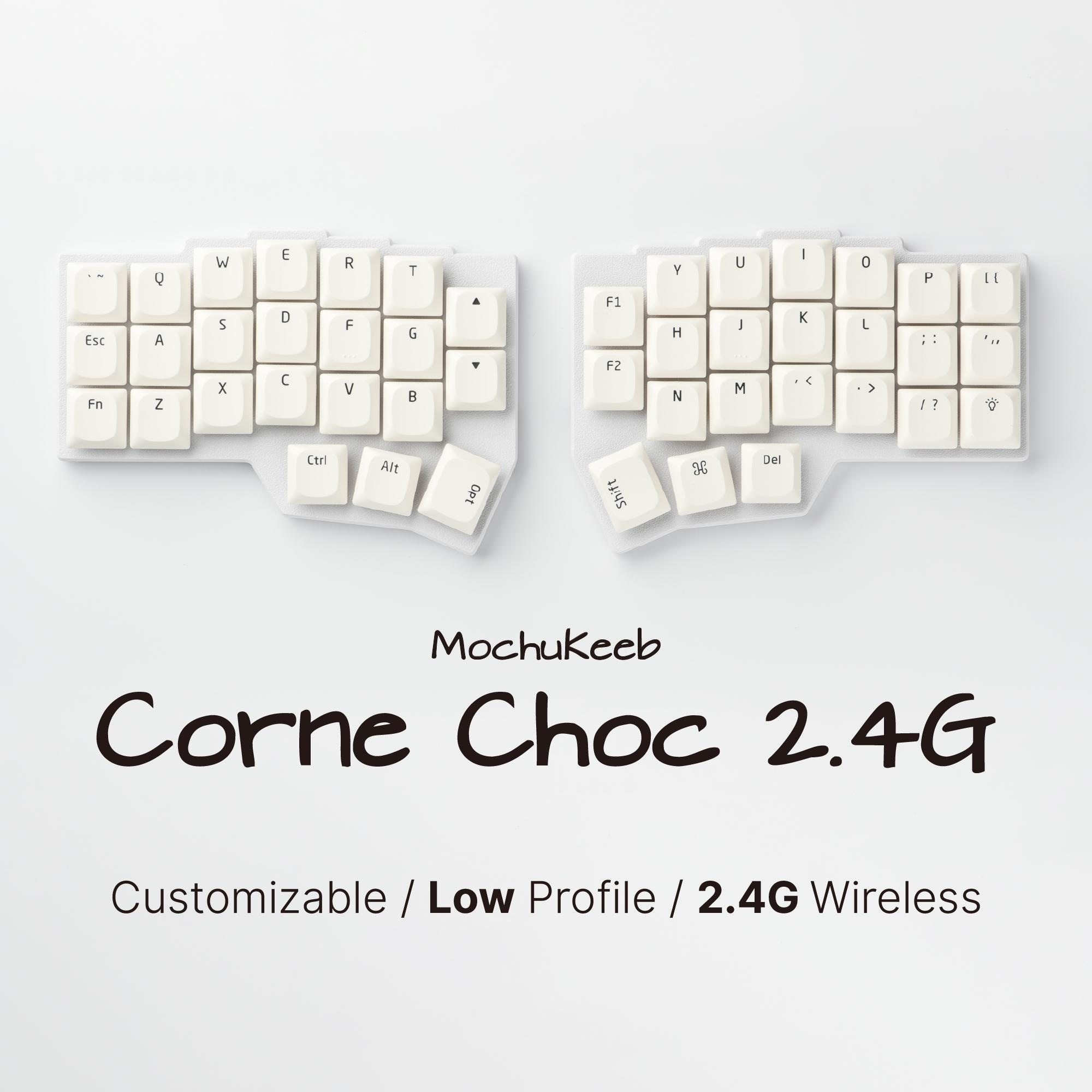 カスタム Corne Choc 2.4G ワイヤレス分割キーボード：組み立て済みで