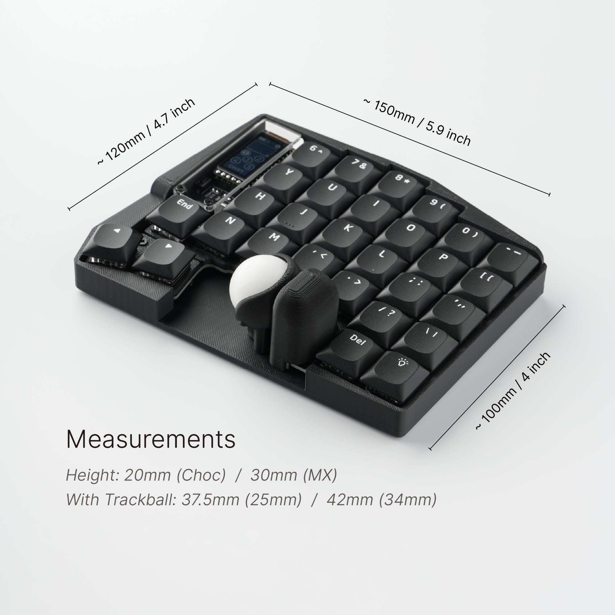 Custom Keyball 61 Wireless Split Keyboard: Fully Built and Ready