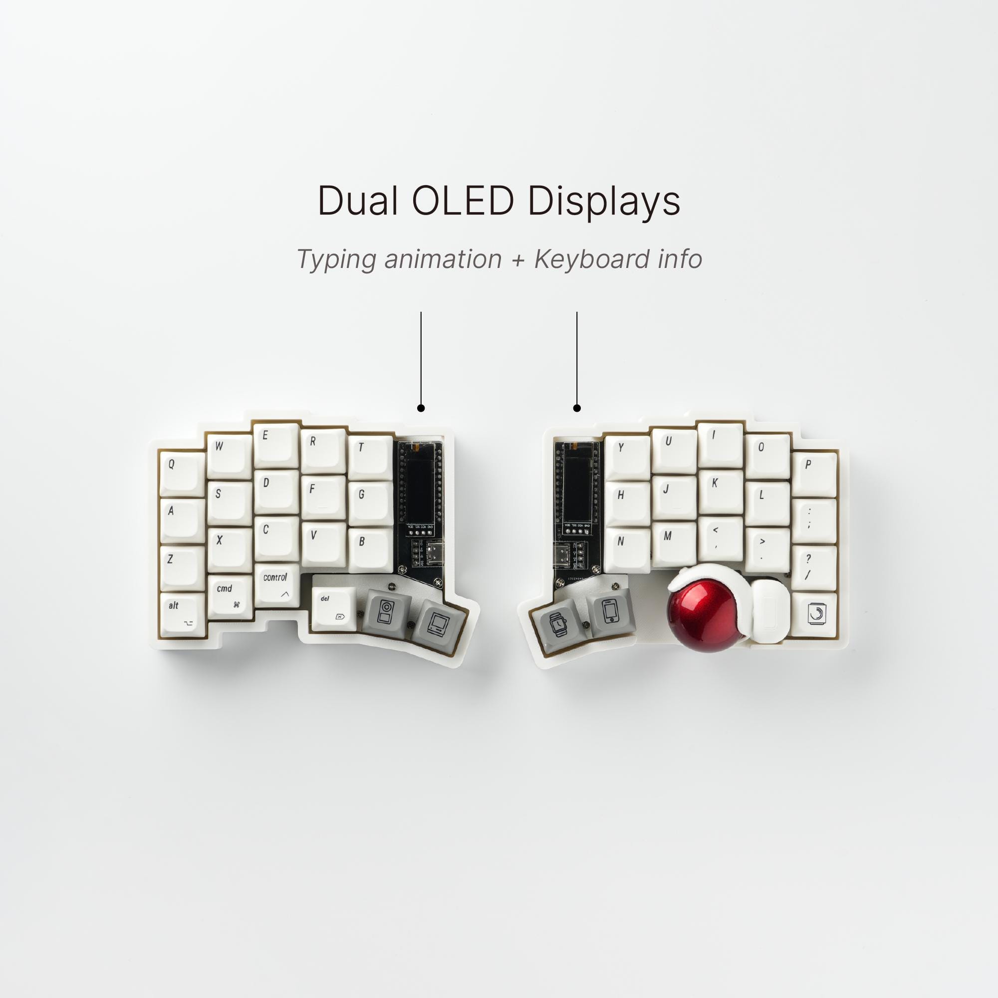 Custom Keyball 39 Ergonomic Split Keyboard: Hot-swap MX, Built-in 