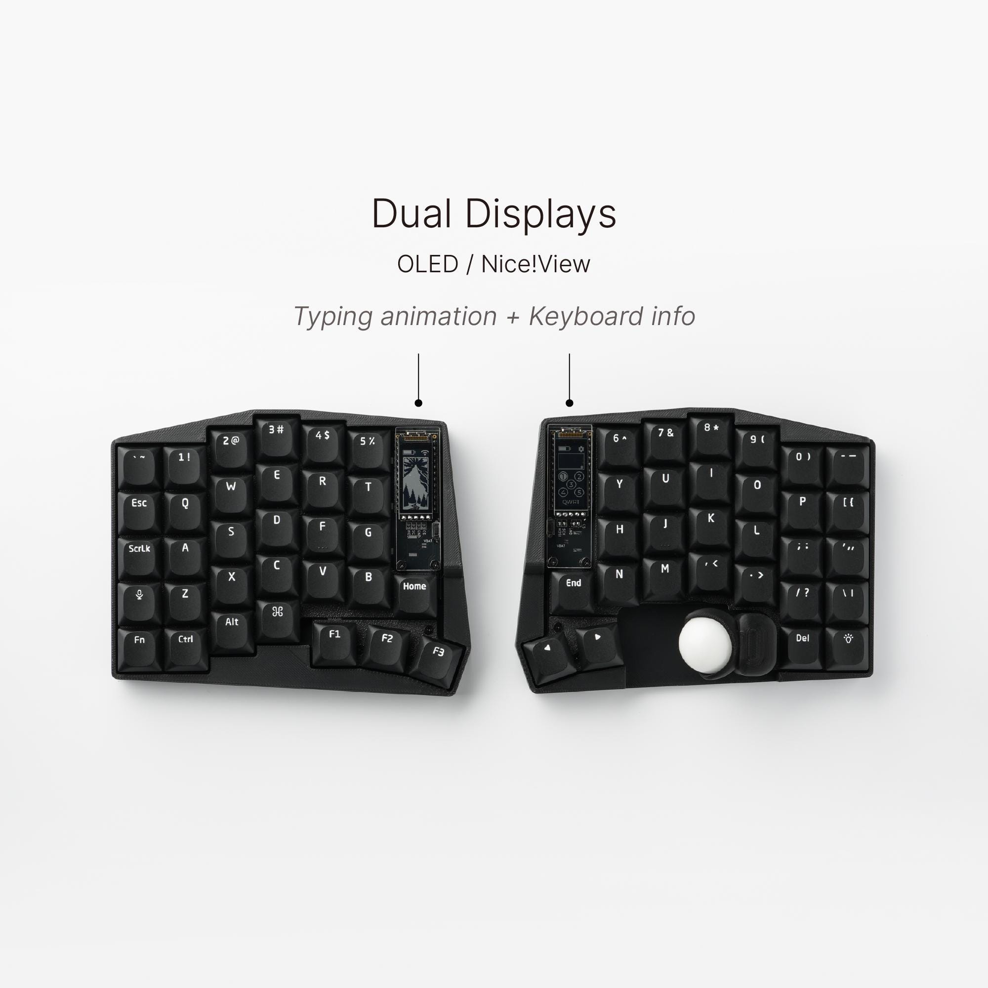 Custom Keyball 61 Wireless Split Keyboard: Fully Built and Ready
