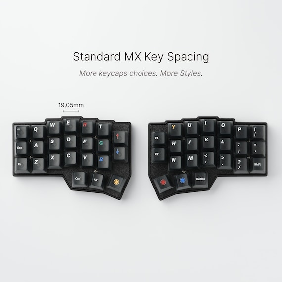 カスタムCorne MX 2.4Gワイヤレス分割キーボード：組み立て済みですぐ