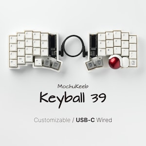 Custom Keyball 39 Ergonomic Split Keyboard: Hot-Swap MX, Built-in Trackball
