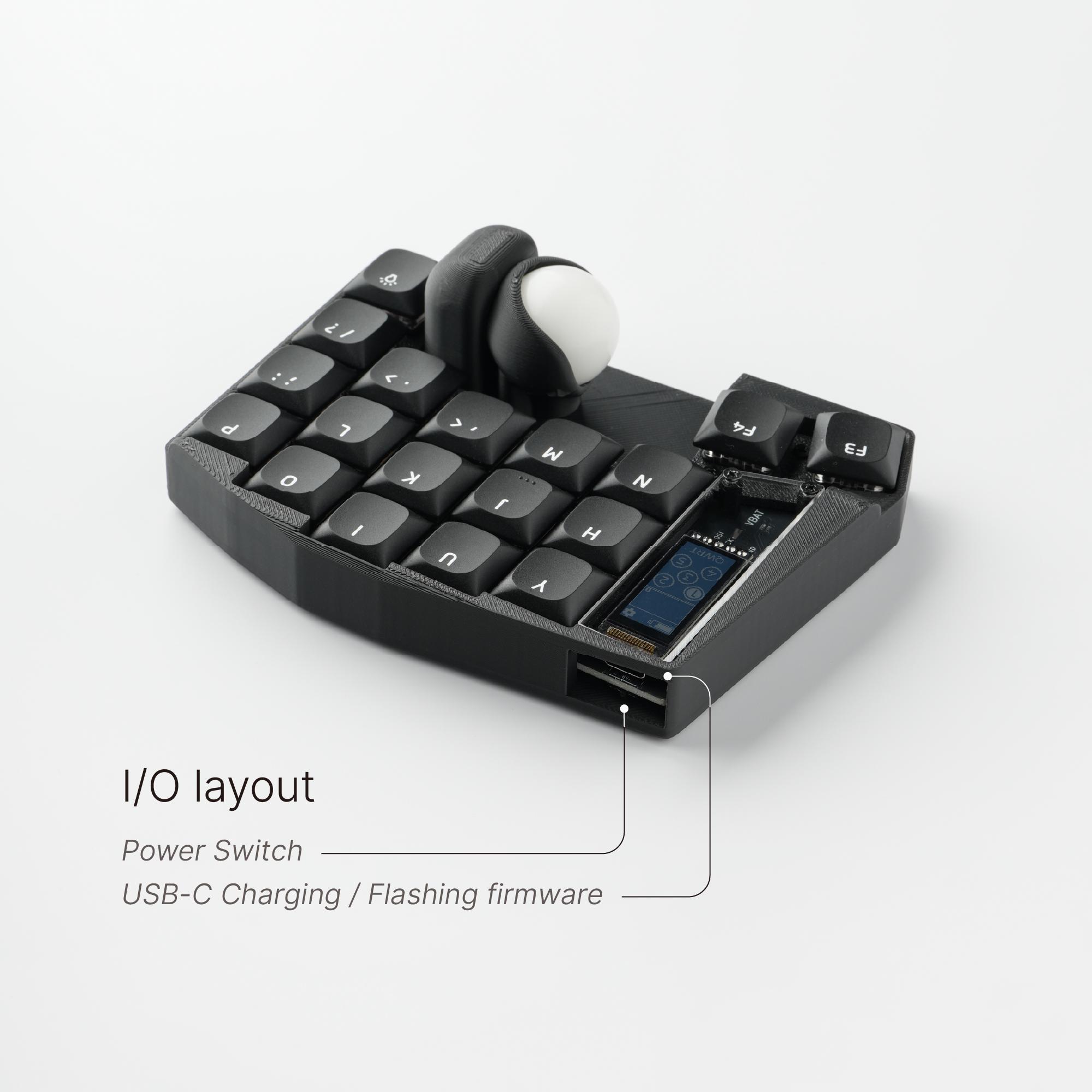 Custom Keyball 39 Wireless Split Keyboard: Fully Built and Ready