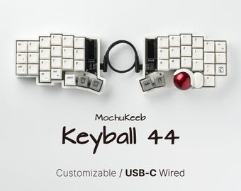 Custom Keyball 44 Ergonomic Split Keyboard: Hot-Swap MX, Trackball