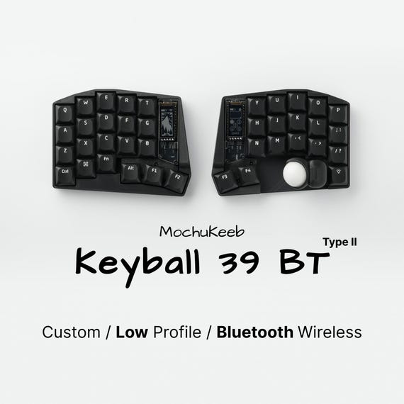 キーボード keyball39 Custom Keyball 39 Wireless Split Keyboard: Fully Built and Ready