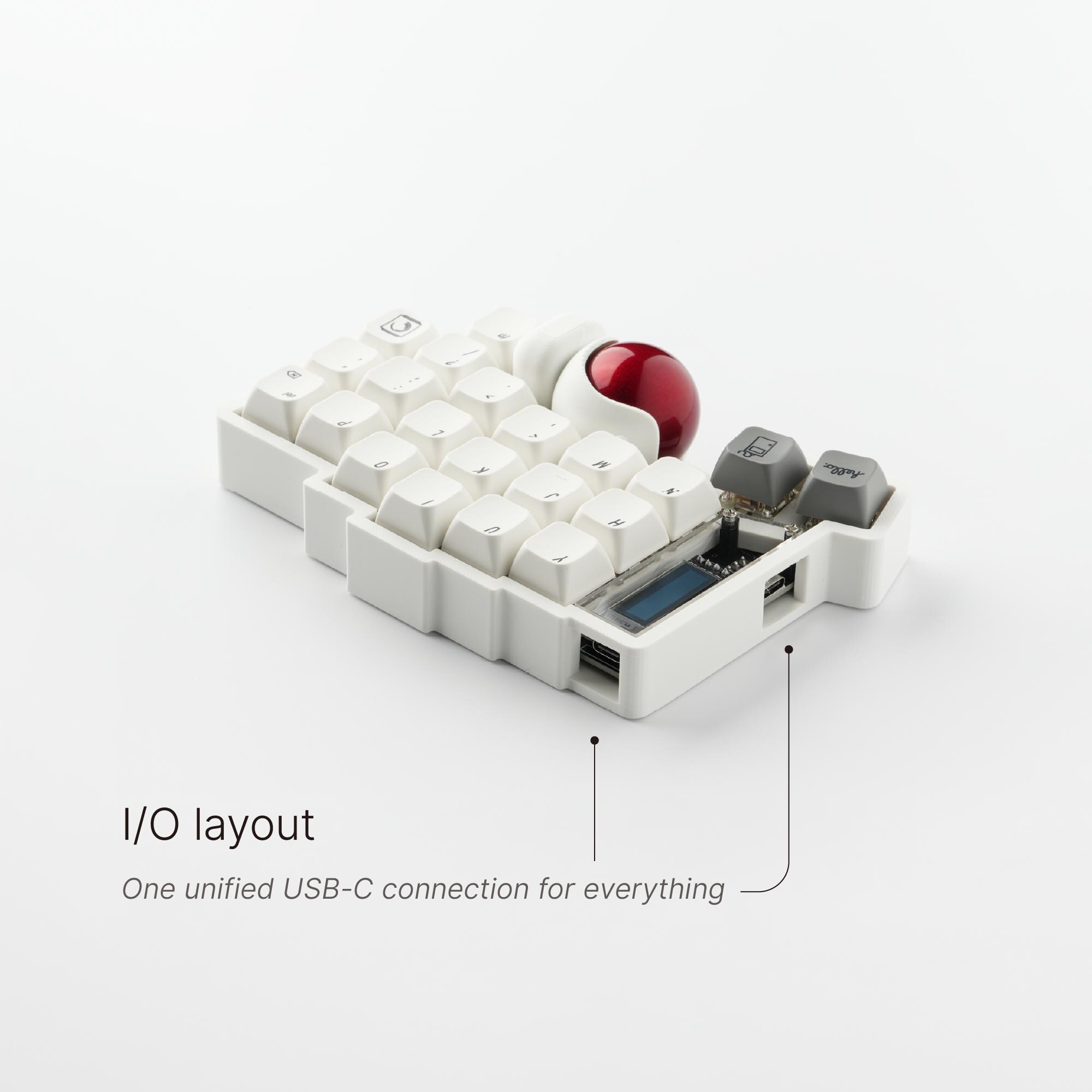 Custom Keyball 44 Ergonomic Split Keyboard: Hot-swap MX, Trackball