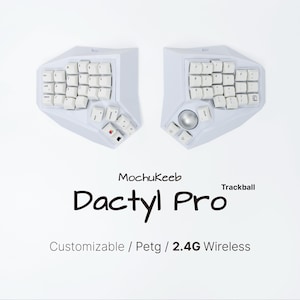 Tastiera ergonomica wireless Dactyl Manuform Pro Trackball personalizzata: MX hot-swap, trackball integrato