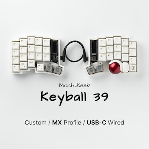Custom Keyball 39 Ergonomic Split Keyboard: Hot-Swap MX, Built-in Trackball