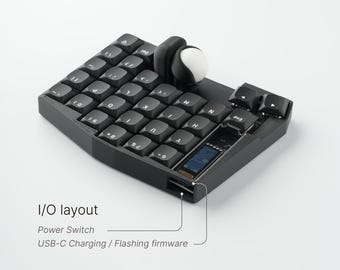 Custom Keyball 61 Wireless Split Keyboard: Fully Built and Ready