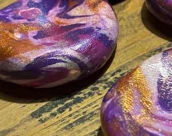Celestial Worry Stone – Handmade Clay Pocket Stone for Stress Relief & Comfort
