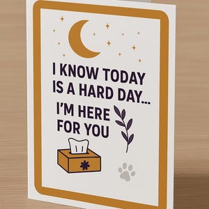 I’m Here for You Card | Sympathy & Grief Support | Printable 5x7 | Cry Hard Grief Supplies