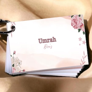 Umrah Dua's Cards Islamic hajj duo cards prayer book  Ringbook Digital Dua prints