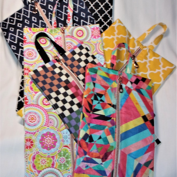 Expandable Shoe Bags, Zippered Shoe Bags, Accessory Bags, Storage Bags, Washable, 3 Sizes, Ready to Ship